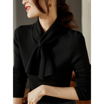 Pull élégant à col cravate pour femme Chic und Stil
