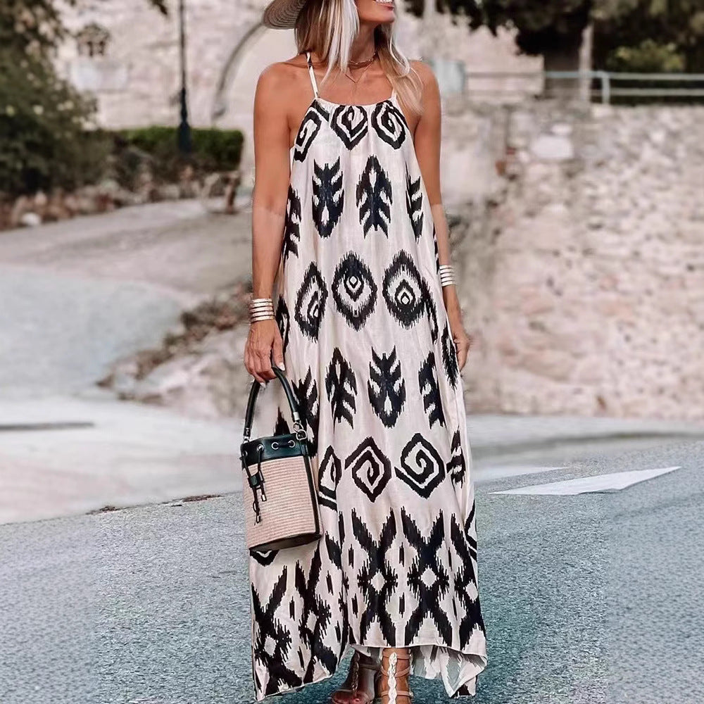Robe maxi ethno imprimée Chic und Stil femme