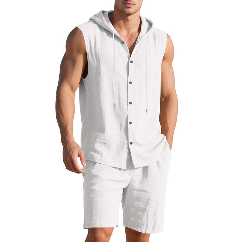 Ensemble t-shirt à capuche décontracté et shorts Chic und Stil pour homme