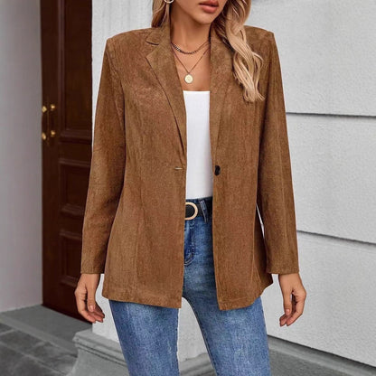 Blazer oversized à la mode pour femme en matériau structuré Chic und Stil