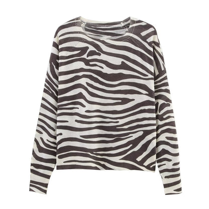 Pull-over léger pour femmes en imprimé zèbre Chic und Stil
