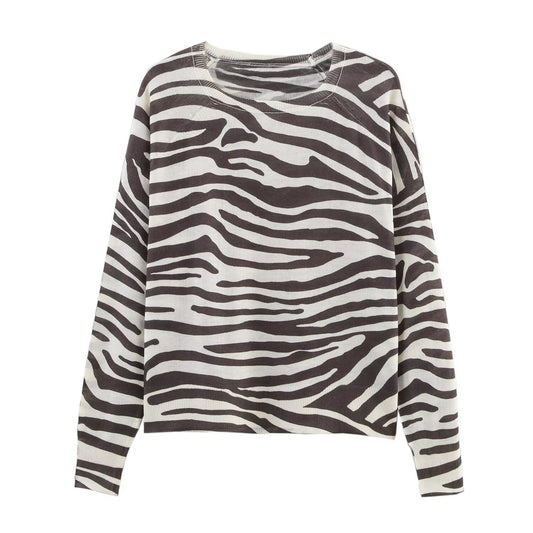 Pull-over léger pour femmes en imprimé zèbre Chic und Stil