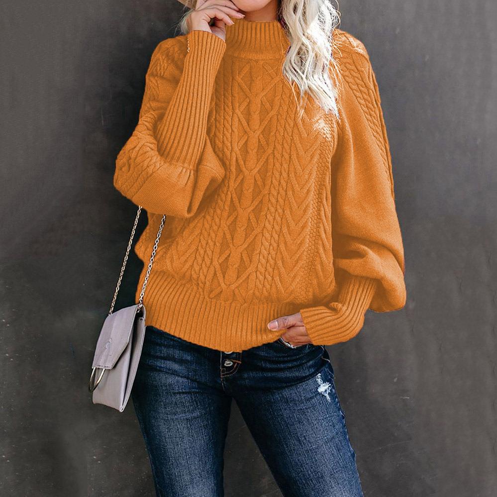 Pull en tricot pour femmes avec col haut et design texturé Chic und Stil