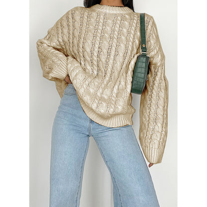 Pull en grosse maille pour femmes avec un motif torsadé raffiné en matériau doux Chic und Stil