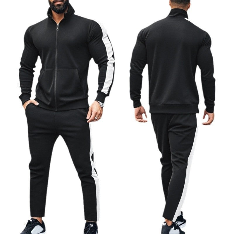 Costume de loisirs sportif pour hommes avec col haut et poches zippées pratiques Chic und Stil