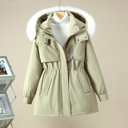 Functional winter jacket for women with removable hood and faux fur trim Chic und Stil