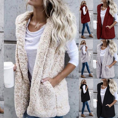 Dames Douce Gilet en Fleece avec poches pratiques et coupe ouverte Chic und Stil
