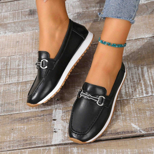 Mocassins élégants pour dames avec détail de boucle à la mode Chic und Stil