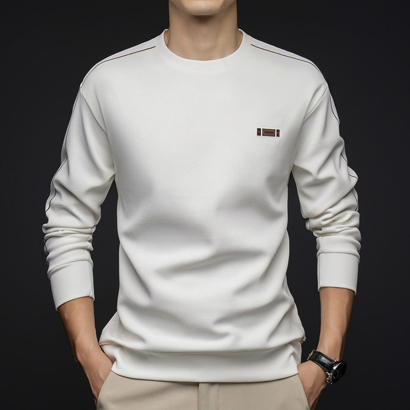 Elegant pullover for men with round neck in fine functional material Chic und Stil