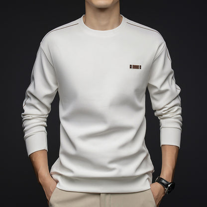 Elegant pullover for men with round neck in fine functional material Chic und Stil