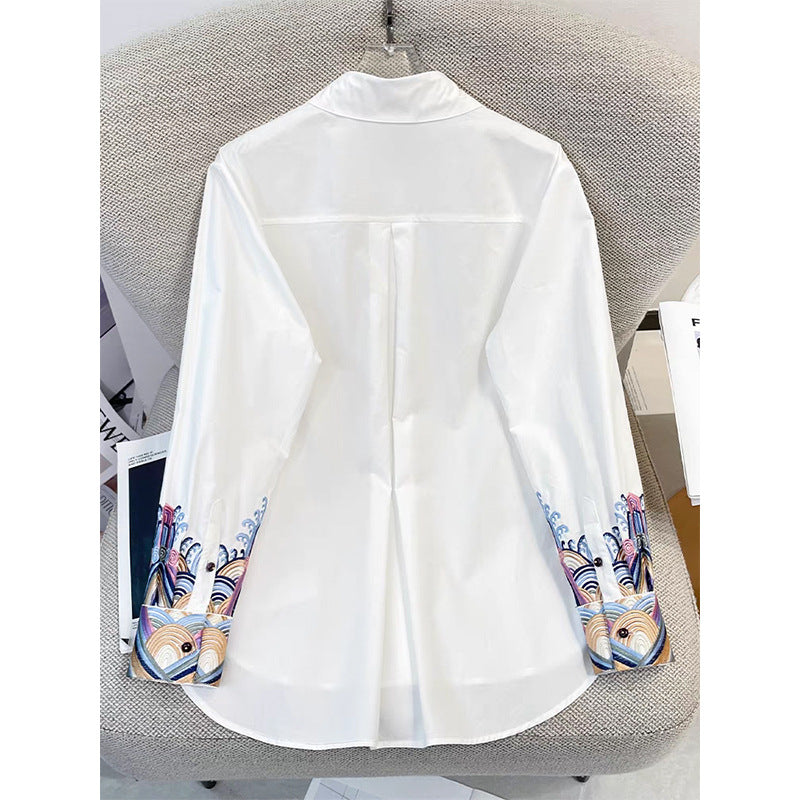 Chemisier à col brodé pour femmes Chic und Stil