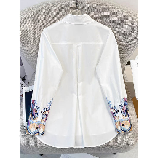 Chemisier à col brodé pour femmes Chic und Stil