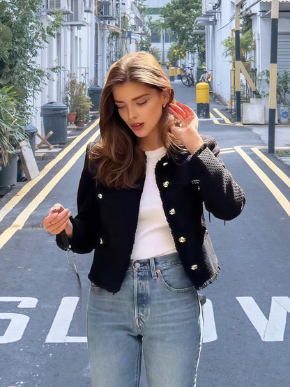 Dames élégante et stylée courte veste Chic und Stil