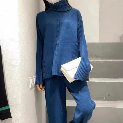 Pull en tricot pour femmes avec col haut et design texturé Chic und Stil