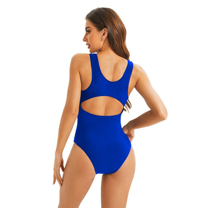 Maillot de bain une pièce sportif pour femmes avec des bandes contrastées tendance Chic und Stil