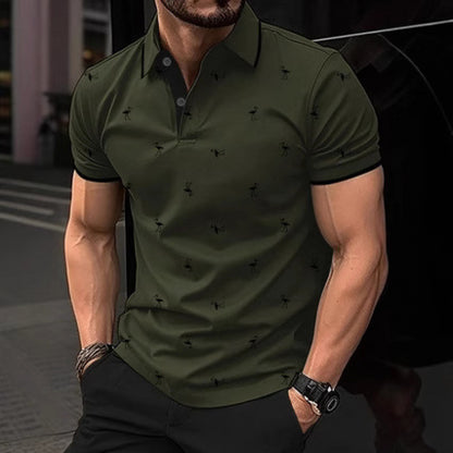Polo-shirt imprimé de loisirs pour hommes Chic und Stil