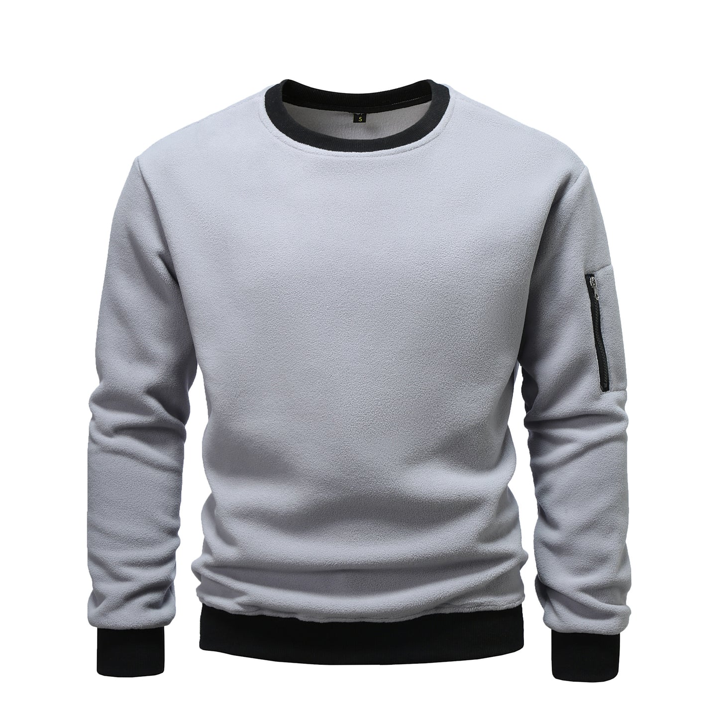 Comfortable fleece pullover for men with zip pocket Chic and Style