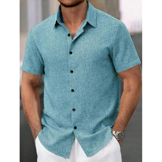 Chemise à manches courtes pour hommes en tissu texturé Chic und Stil