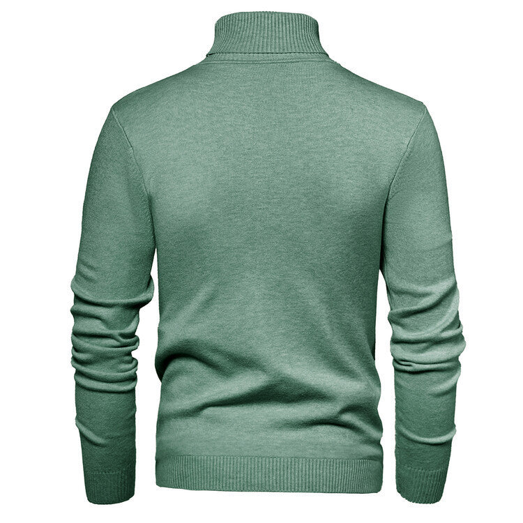 Elegant turtleneck pullover for men in fine merino wool Chic and Style