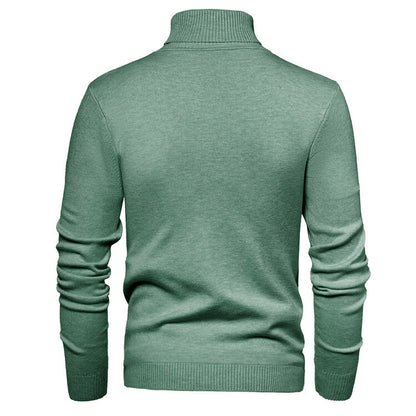 Elegant turtleneck pullover for men in fine merino wool Chic and Style