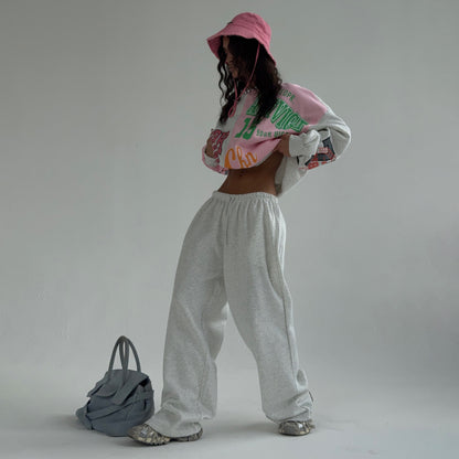 Chic and Style oversized casual sweatshirt and jogger pants set for women