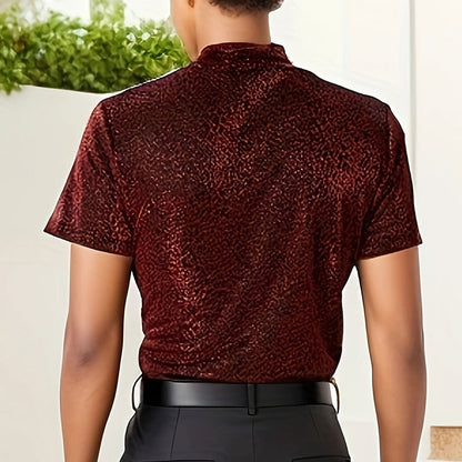 T-shirt pour hommes à manches courtes avec un design moderne paillettes et une coupe tendance Chic und Stil