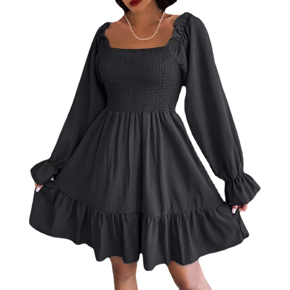 Robe volant pour femmes avec des manches bouffantes et taille élastique Chic und Stil