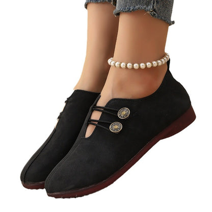 Chaussures à enfiler lacées en daim pour femmes Chic und Stil