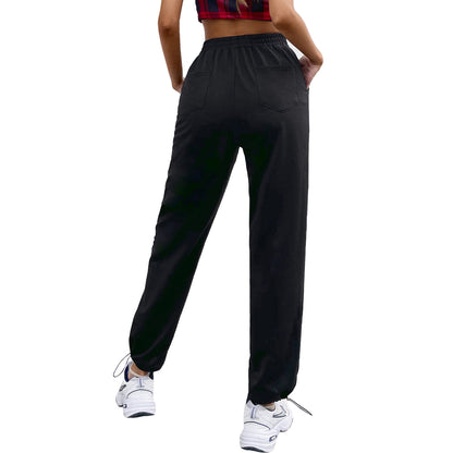 Women Comfortable Sports Pants with Elastic Waist and Side Pockets Chic and Style