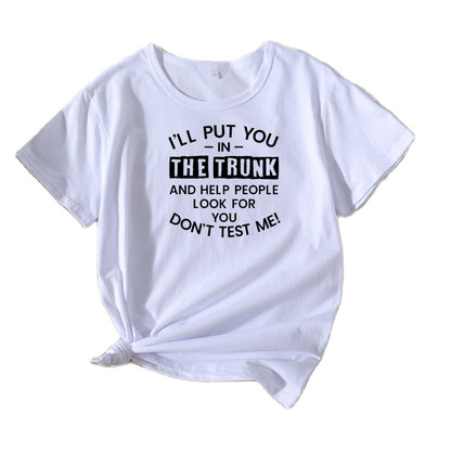 Dames Casual T-shirt Graphique Chic und Stil