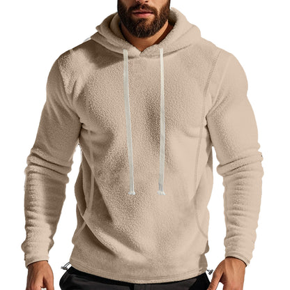 Homme pull à capuche décontracté en polaire douillette avec inserts respirants Chic und Stil