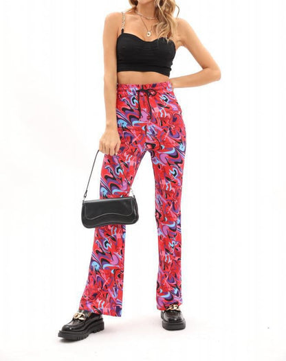 Modeflair women's pants with artistic pattern and elastic waistband Chic and Style