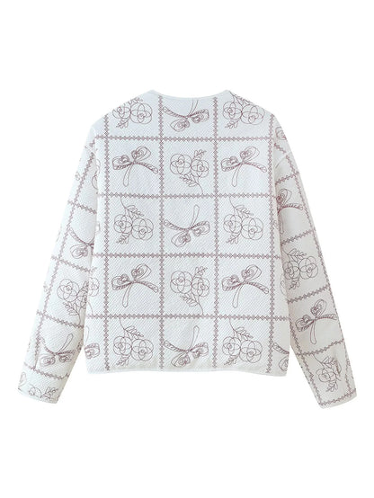 Dame veste avec motif floral et poches pratiques Chic und Stil