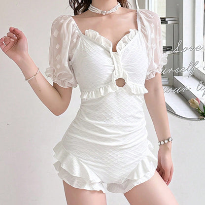 Maillot de bain à manches volantées femme Chic und Stil