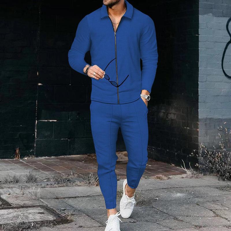 Costume de loisirs moderne pour hommes avec haut texturé et pantalon moderne Chic und Stil
