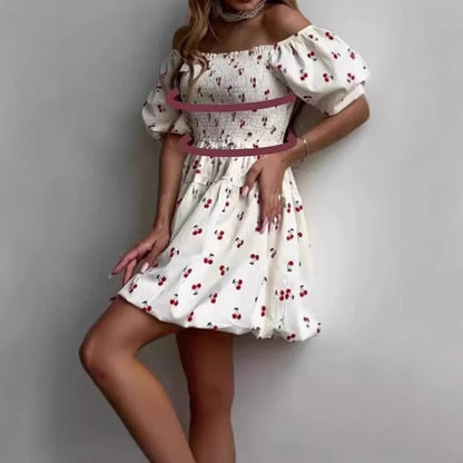 Robe d'été pour femmes avec des manches bouffantes et un design floral Chic und Stil
