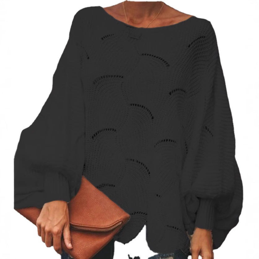 Pull décontracté pour femmes avec une structure en crochet aérée et une coupe ample Chic und Still