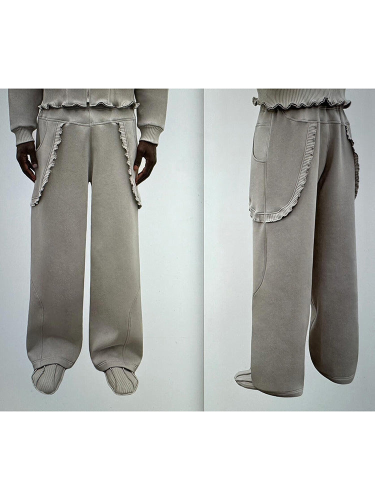 Comfortable lounge pants for women with ruffle details Chic and Style