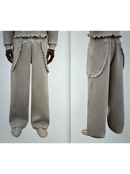 Comfortable lounge pants for women with ruffle details Chic and Style