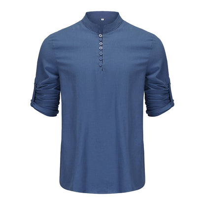 Chemise pour hommes avec des boutons modernes et des manches enroulées pratiques Chic und Stil
