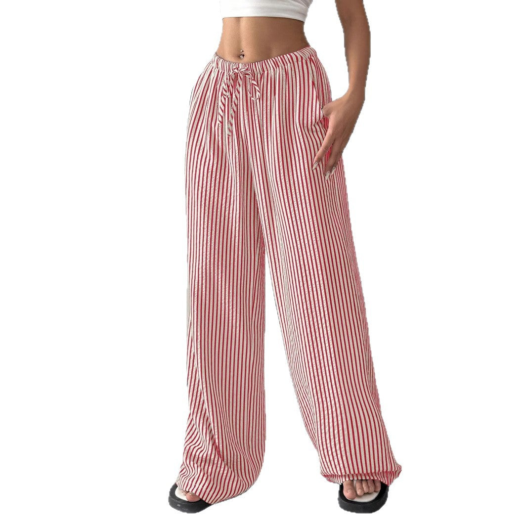 Woman Striped Pants Relaxed Fit Chic and Style