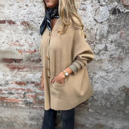 Dames Cardigan à la mode avec poches pratiques et fermeture à boutons Chic und Stil