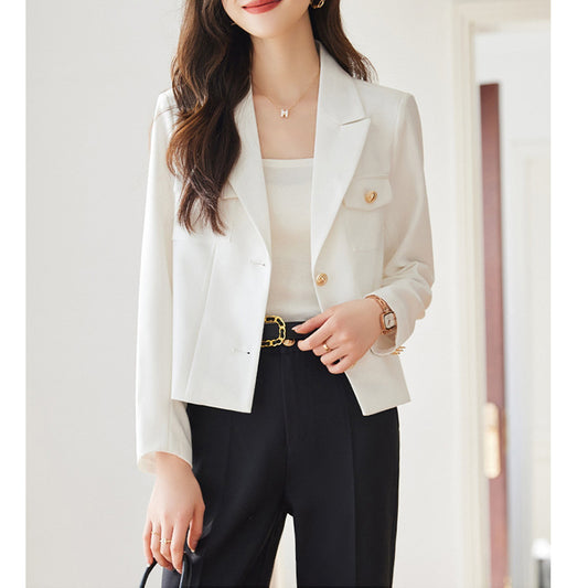 Blazer ajusté pour femmes avec design de poche unique Chic und Stil