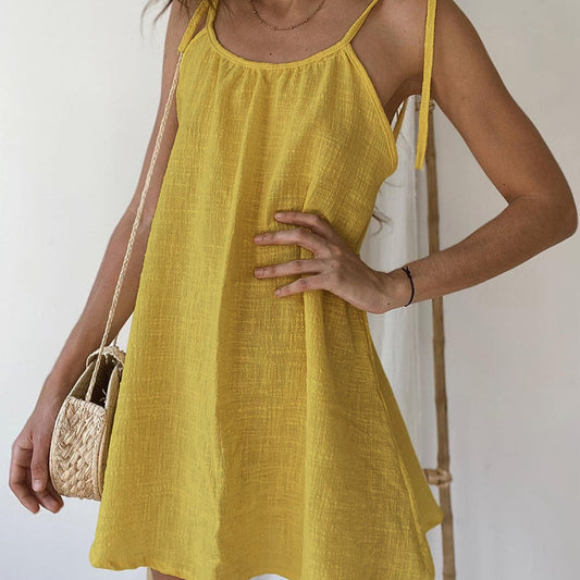 Robe d'été à bretelles spaghetti légères pour femmes avec coupe décontractée Chic und Stil