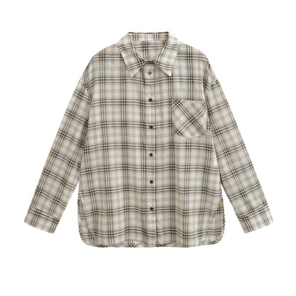 Chemise en flanelle à carreaux grande taille pour femmes Chic und Stil