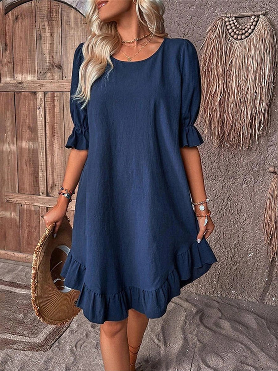 Robe ample à volants pour femme Chic und Stil
