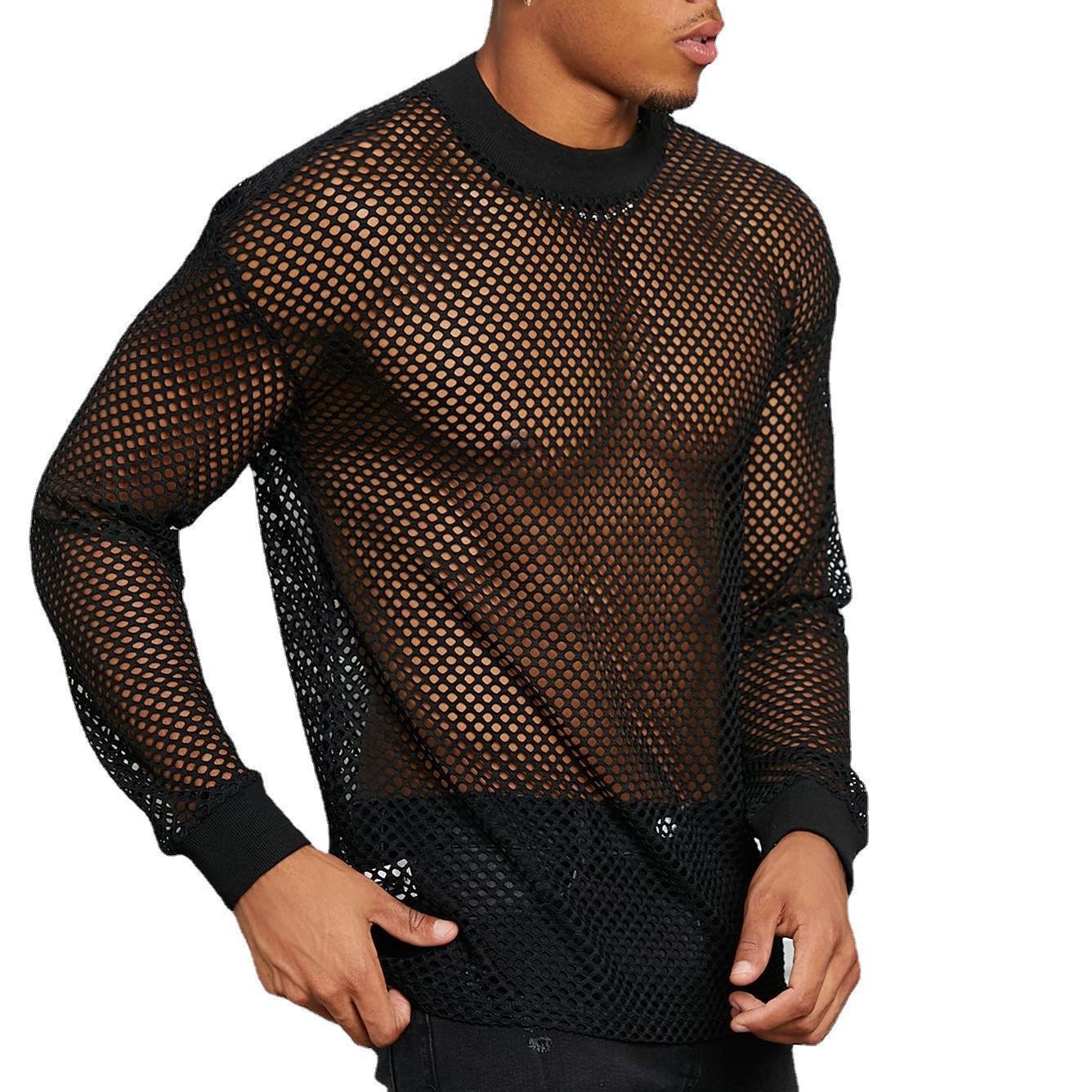 Chemise en filet pour hommes avec un motif unique et une coupe décontractée Chic und Stil