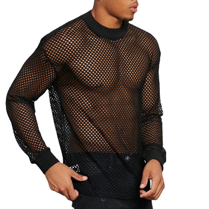 Chemise en filet pour hommes avec un motif unique et une coupe décontractée Chic und Stil