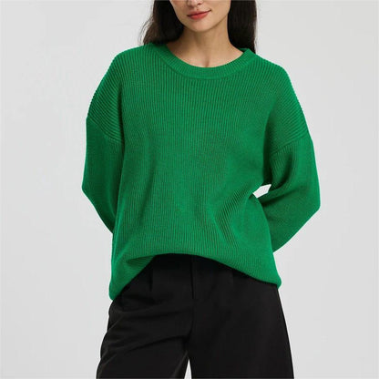 Pull en tricot décontracté pour femmes avec une coupe ample et une structure côtelée Chic und Stil
