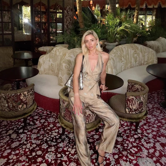 Women's Palazzo Pants with Floral Pattern and Elegant Cut Chic and Style